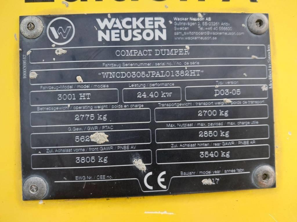 Wacker Neuson 3001 Hi-Tip + Swivel Knik dumptrucks