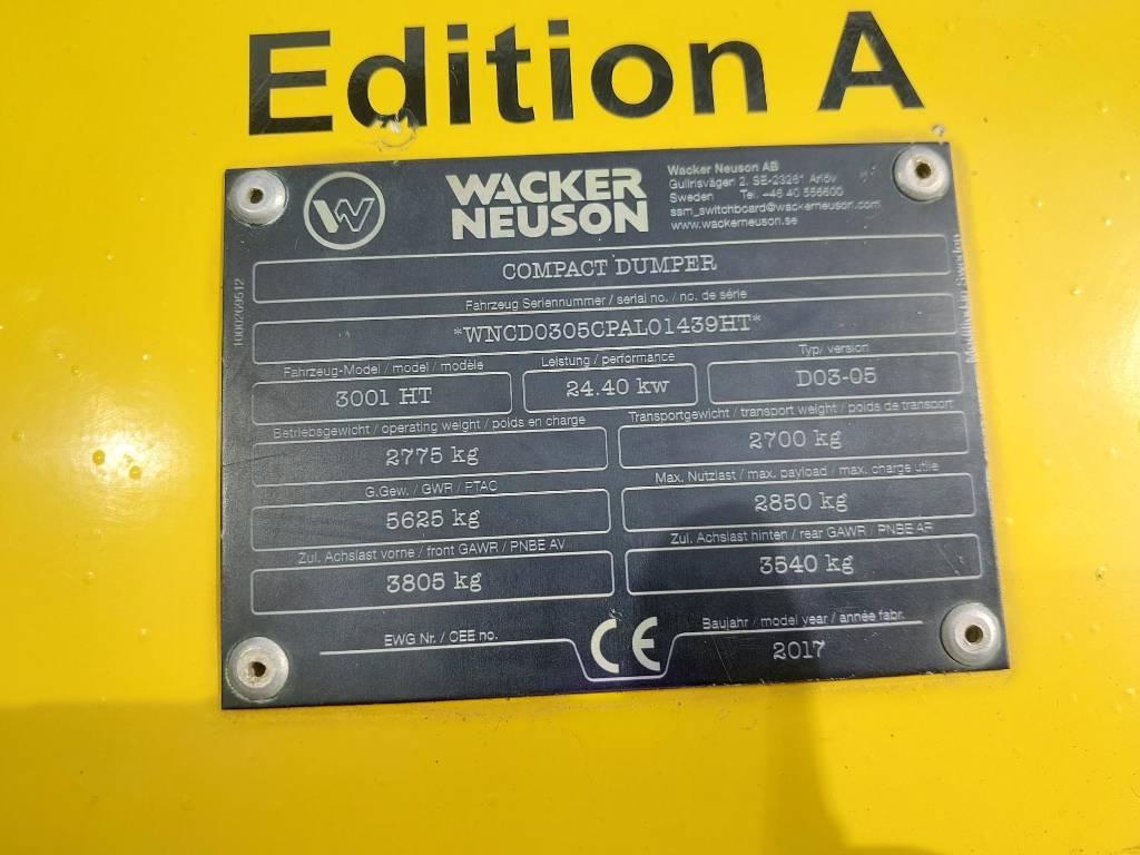 Wacker Neuson 3001 Hi-Tip + Swivel Knik dumptrucks